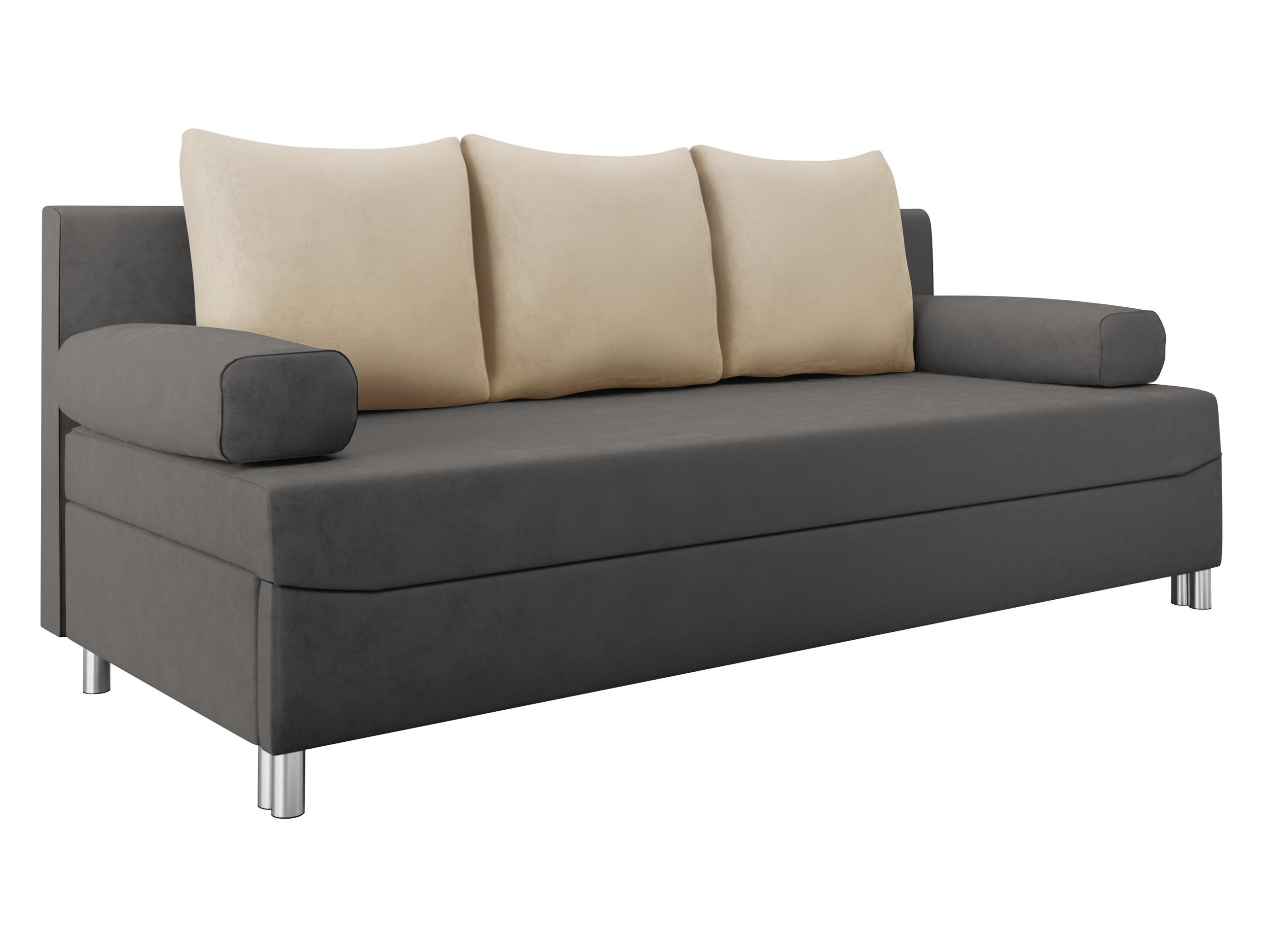 SCHLAFSOFA Dover - Chromfarben/Dunkelgrau, Holz/Kunststoff (192/86/80cm) - MIRJAN24