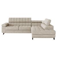 ECKSOFA Nord, Seite: Rechts - Champagner/Schwarz, Holz/Textil (264/203cm) - MIRJAN24