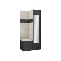 GARDEROBEN-SET Orion XXV - Beige/Graphitfarben, Holzwerkstoff/Kunststoff (82/186/46cm) - MIRJAN24