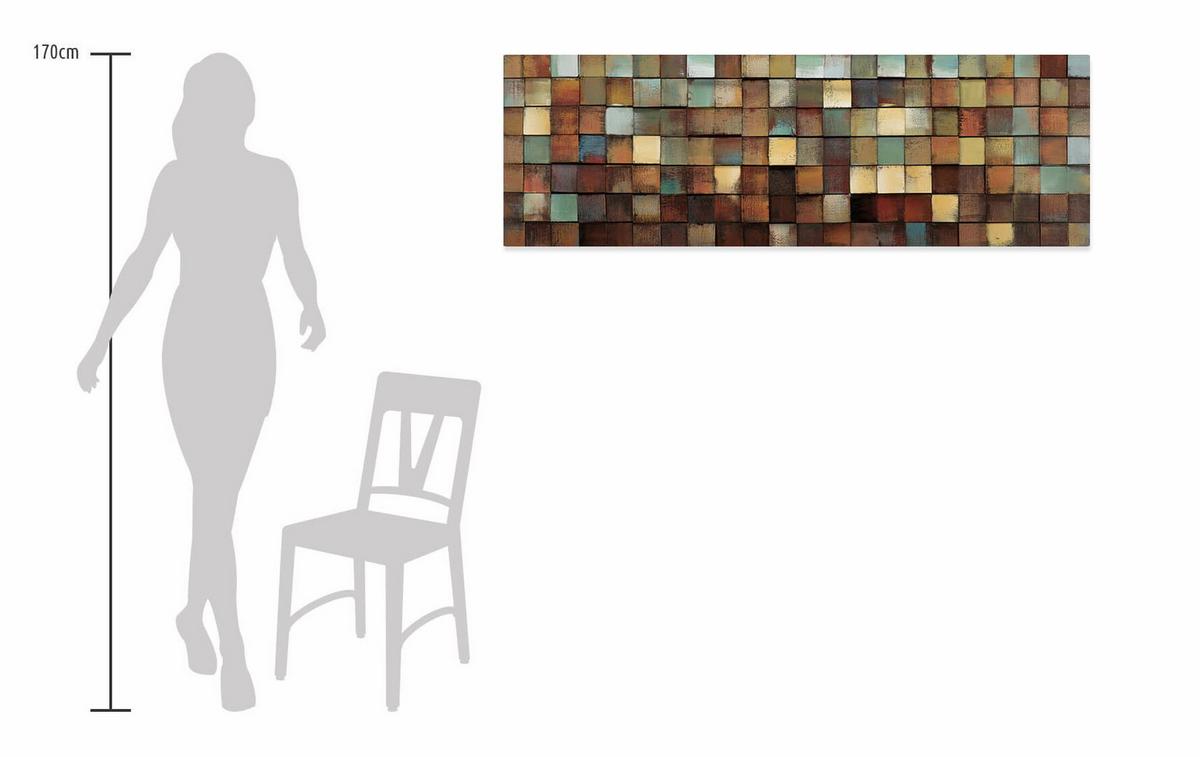 HOLZBILD Grün 144/44 cm - Braun/Grün, Holz (5/44cm) - KUNSTLOFT