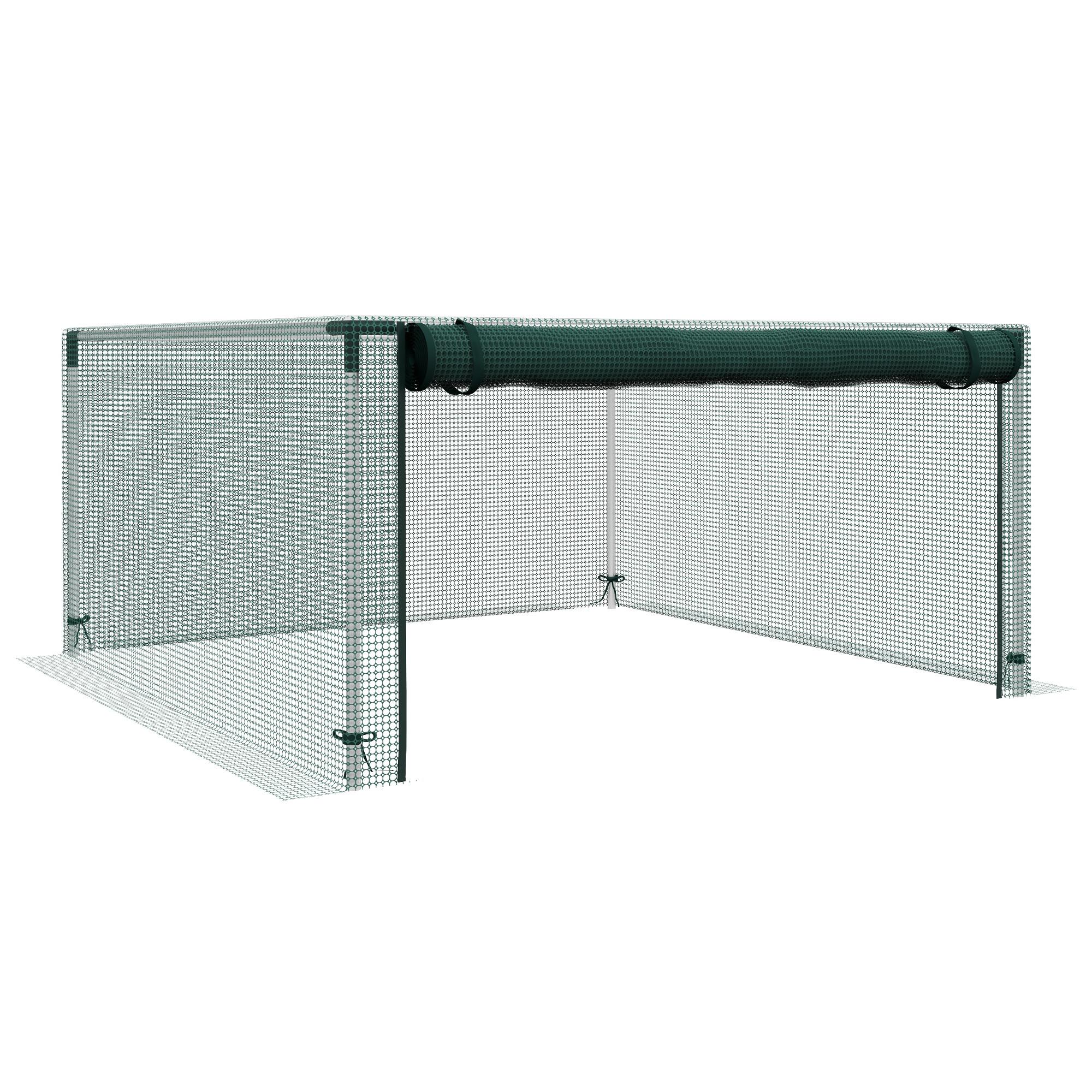 PFLANZENSCHUTZZELT mit Reißverschlusstür, für Garten, Balkon, Stahl, Grün - Grün, Metall (125/62.5/125cm) - Outsunny