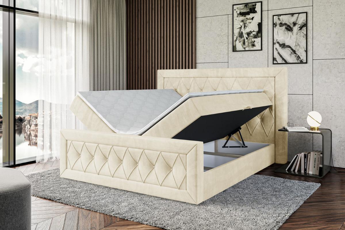 BOXBETT NOEL-Z - 140 x 200 - H3 - Beige - Beige, Holzwerkstoff (140/200cm) - ALTDECOR