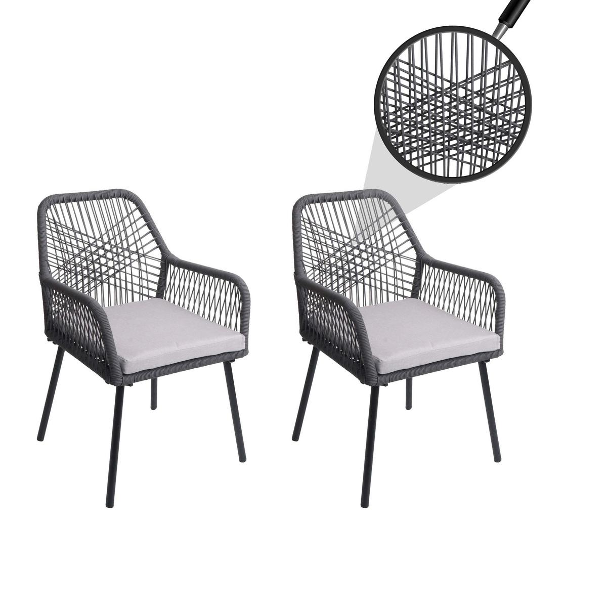 GARTENSTUHL AnthrazitGrau - Anthrazit, Textil (54/81/62cm) - MCW