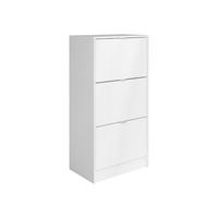SCHUHSCHRANK Tireno 3K - Goldfarben/Schwarz, Holzwerkstoff/Kunststoff (60/120/40cm) - MIRJAN24