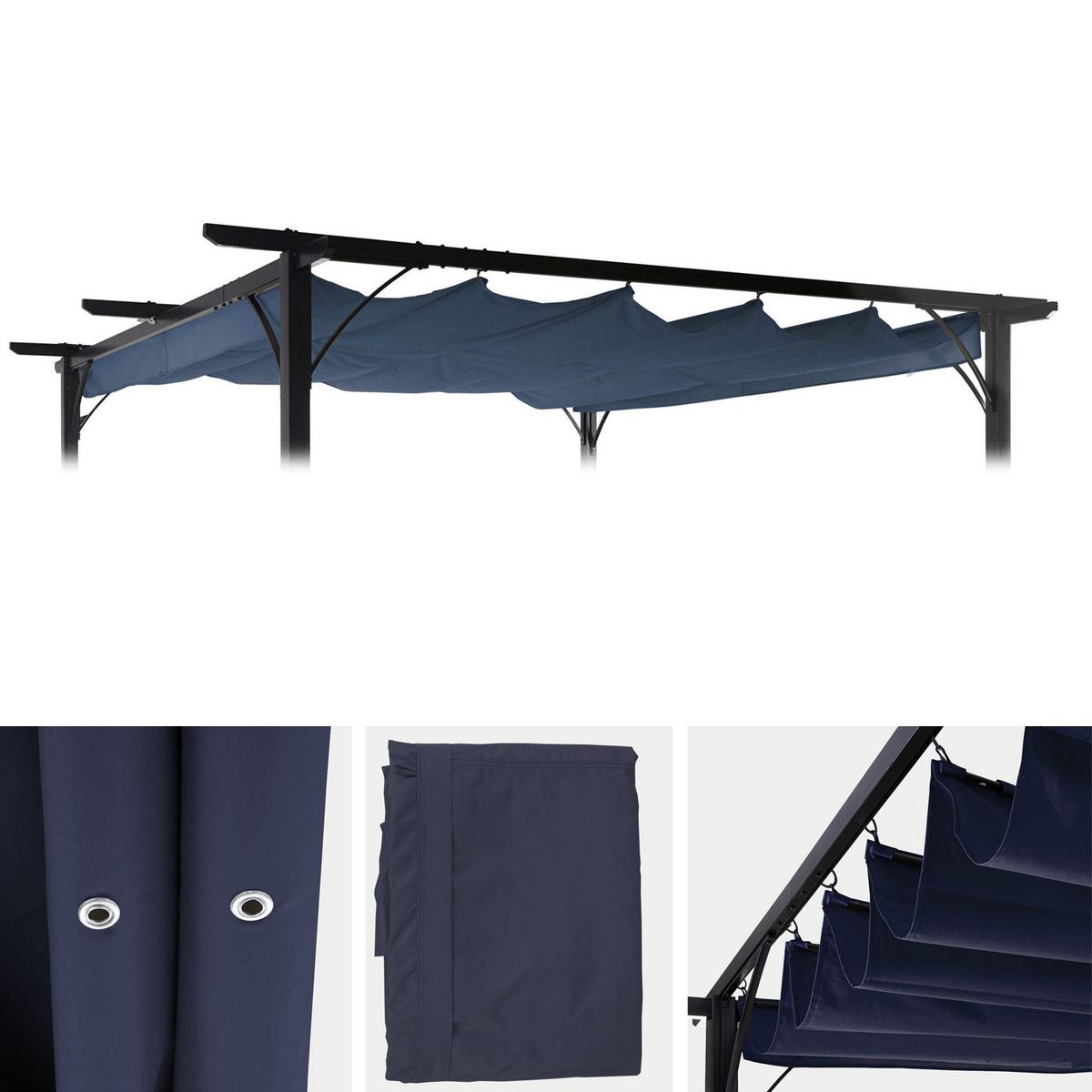 ERSATZBEZUG DACH PERGOLA Blau - Blau, Textil (320/1/250cm) - MCW