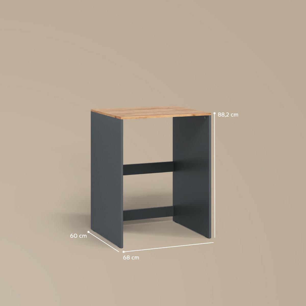 WASCHMASCHINENSCHRANK Paolina Anthrazit/Goldkraft Eiche 68 x 88.2 cm - Honigeiche/Anthrazit, Holzwerkstoff (68/88.2/60cm) - Livinity®