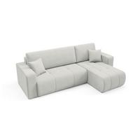 ECKSOFA Vasco 3 Sitzplätze Hellgrau - Grau, Holz (247/145cm) - Petits-meubles