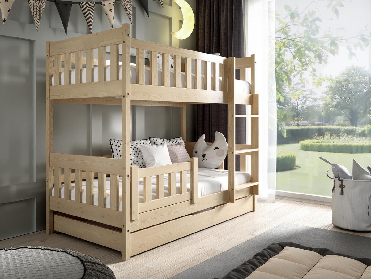 ETAGENBETT LUCIA 80x190 cm Kieferfarben - Kieferfarben, Holz (80/190cm) - MASSENO