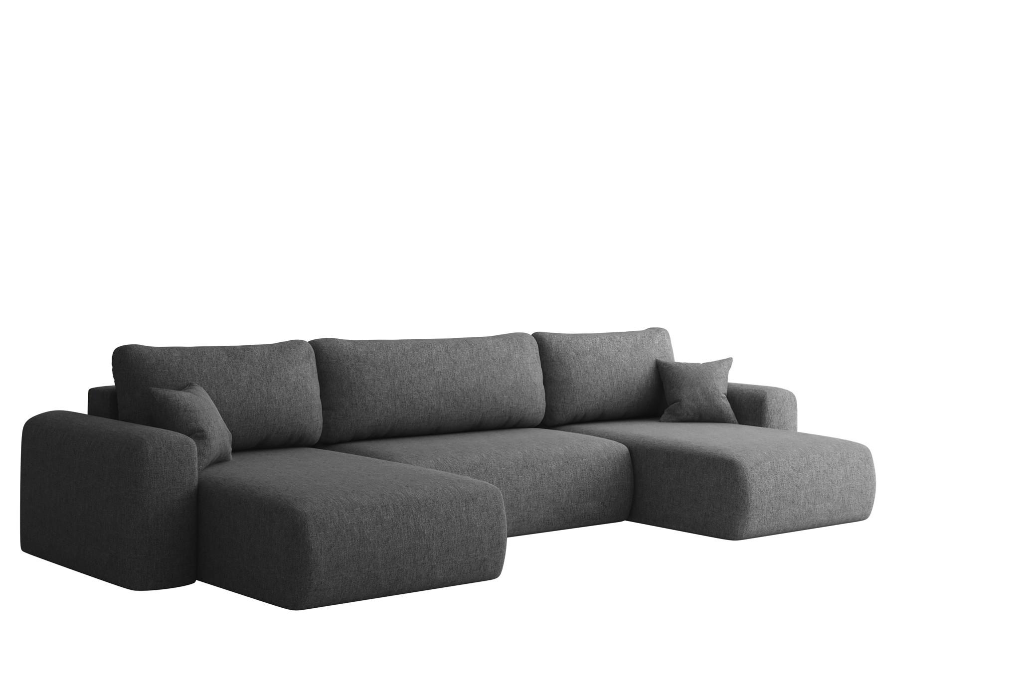WOHNLANDSCHAFT Flora In Verita - Dunkelgrau, Holzwerkstoff/Textil (362/83/145cm) - Fun Möbel