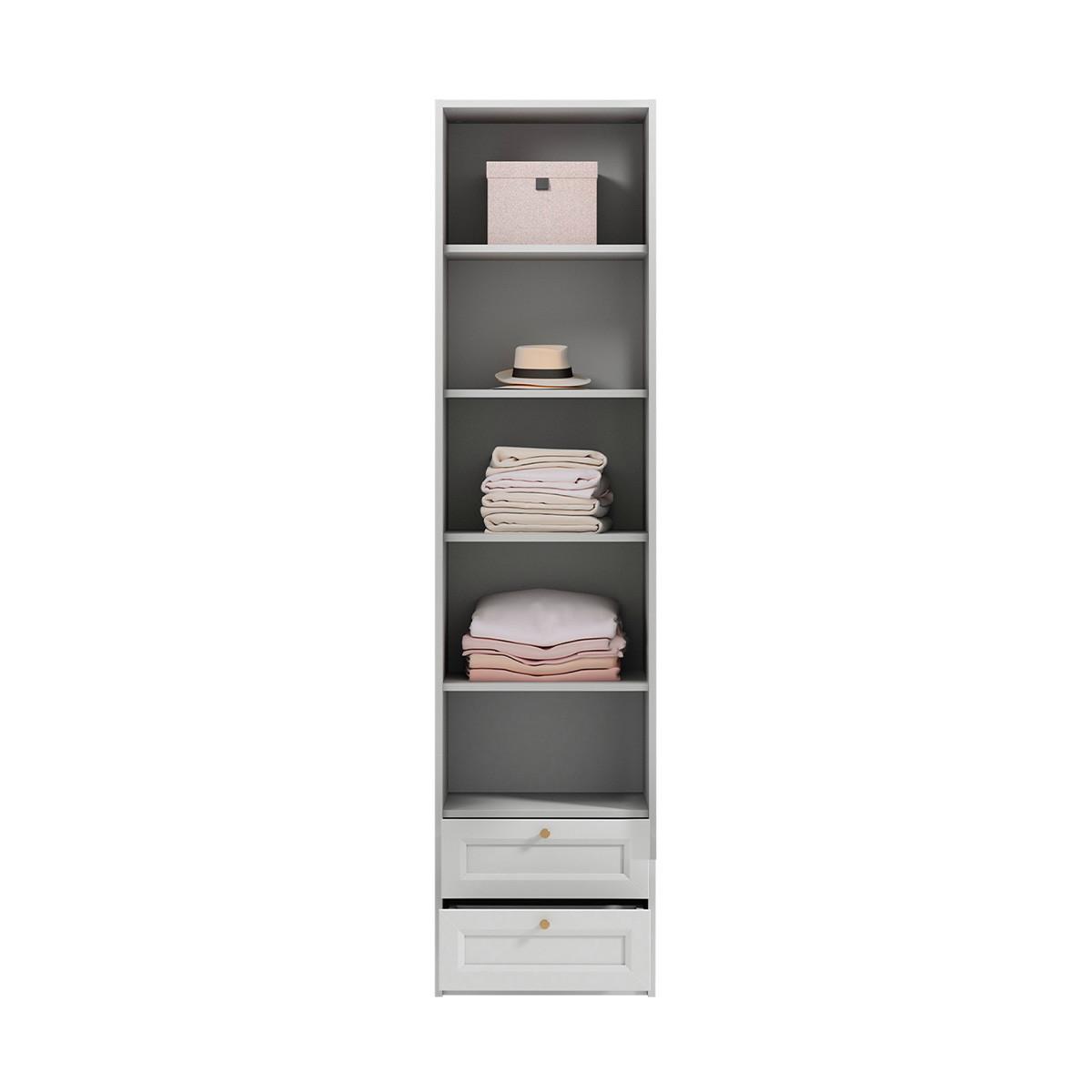 KLEIDERSCHRANK 1 Tür Fergus Weiß - Weiß, Holzwerkstoff (53.8/218.2/40cm) - Petits-meubles