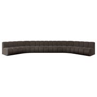 WOHNLANDSCHAFT modulares Sofa Montra-U2 - 581x174x70 cm Braun - Braun, Holzwerkstoff/Textil (581/70/174cm) - ALTDECOR