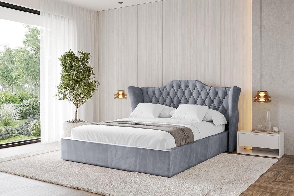 POLSTERBETT mit Bettkasten und Lattenrost, Boxbett ohne Matratze - ZORAN 140x200 Grau - Grau, Holzwerkstoff/Textil (140/200cm) - ALTDECOR