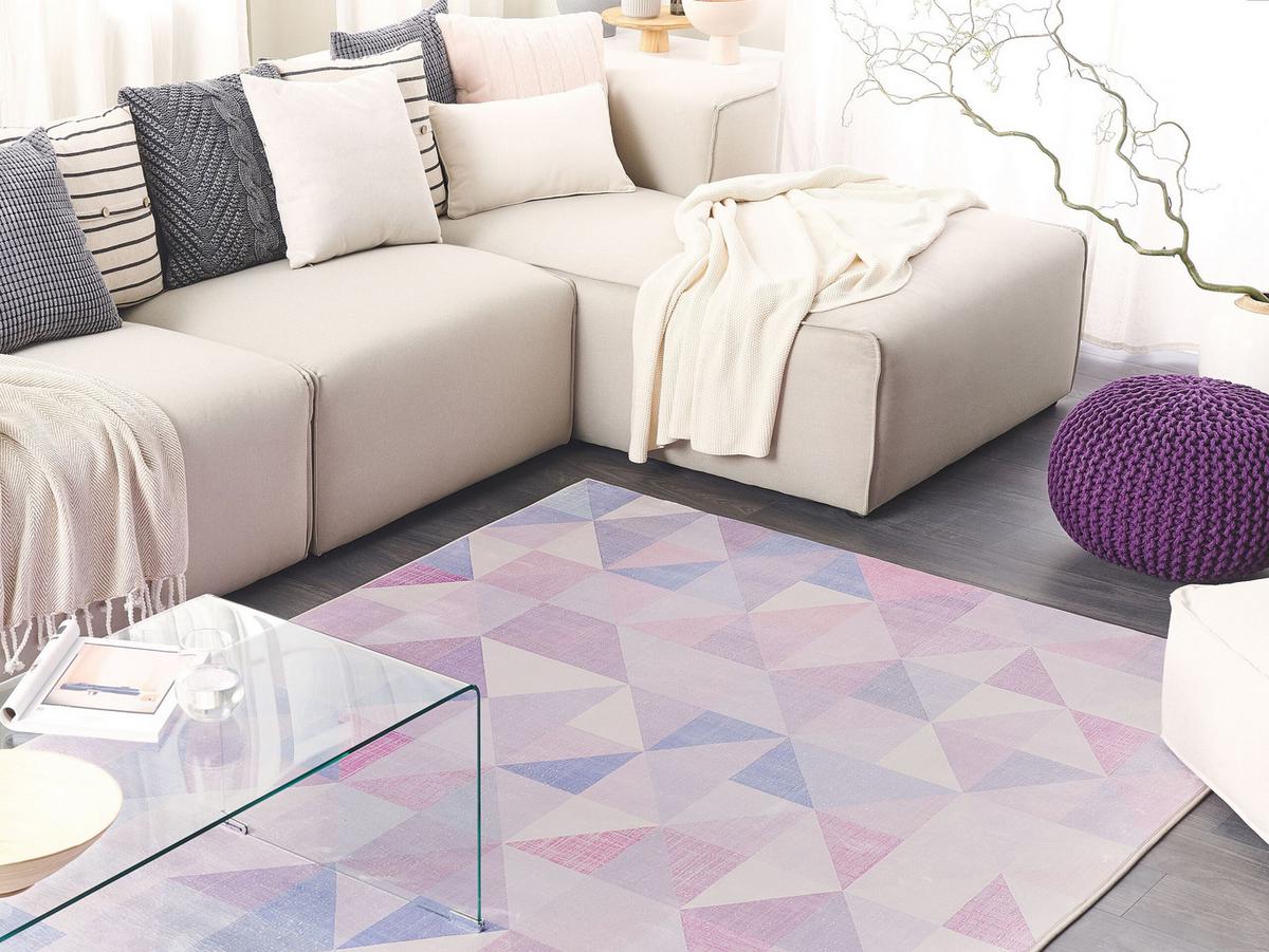 KURZFLOR-TEPPICH Kartepe 230/160 cm - Multicolor, Kunststoff (160/230cm) - Beliani