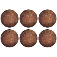 GLASUNTERSETZER Stahl - Rost - Bronze - Struktur Getränkeuntersetzer 10x10 cm - Rostfarben, Naturmaterialien (10/0.2cm) - MuchoWow
