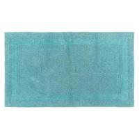 BADEMATTE 50/80 cm, 100% Baumwolle, wendbar - Hellblau, Textil (50/80cm) - Homescapes