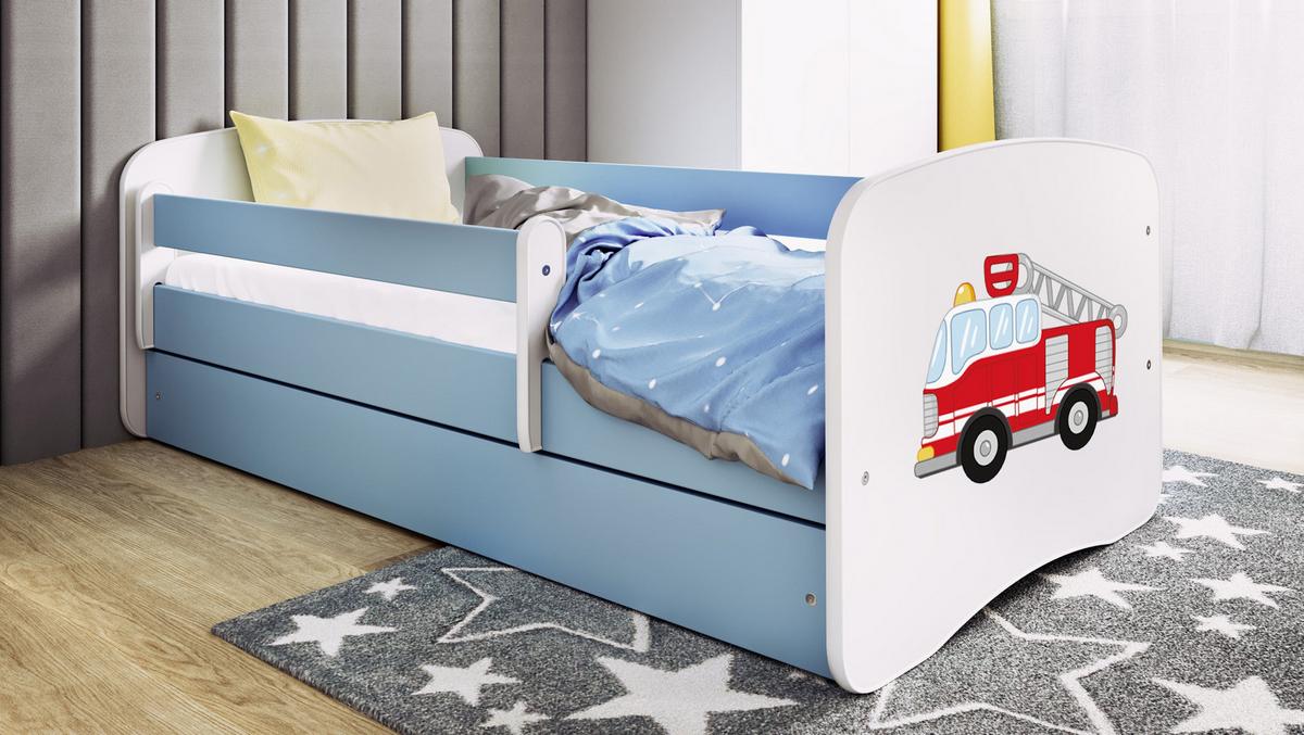 KINDERBETT Emily mit Schublade und Matratze, 80x180 cm - Rot, Holzwerkstoff (180/80cm) - WFL GROUP