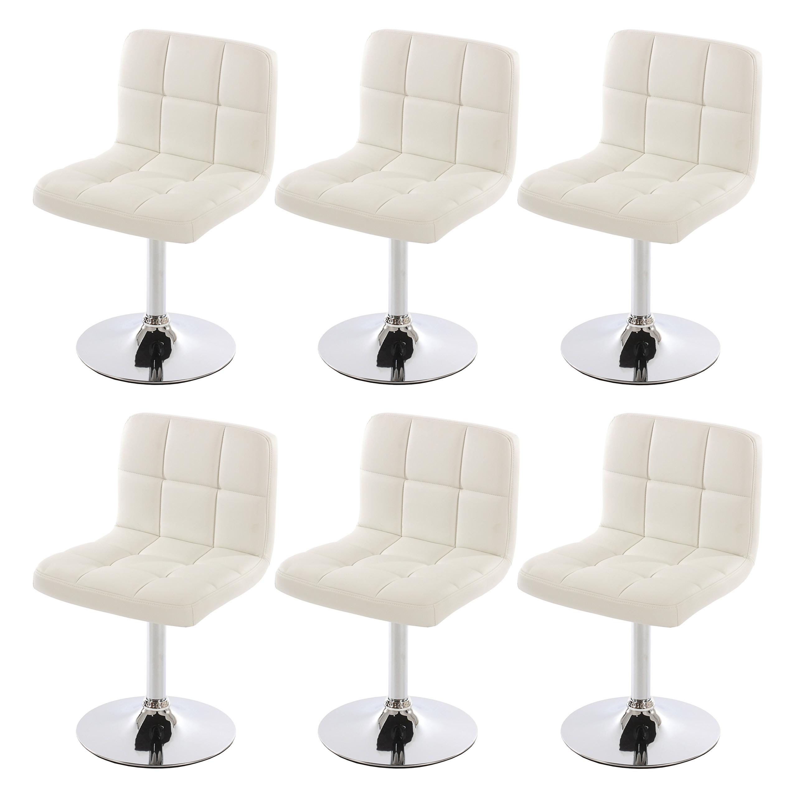 ESSZIMMERSTUHL Weiß 6er-Set - Weiß, Textil (43/76/44cm) - MCW