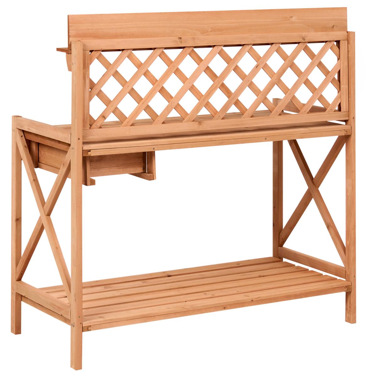 PFLANZTISCH 115/116 cm Tannenholz Hellbraun Sperlinga - Hellbraun/Braun, Holz - Beliani