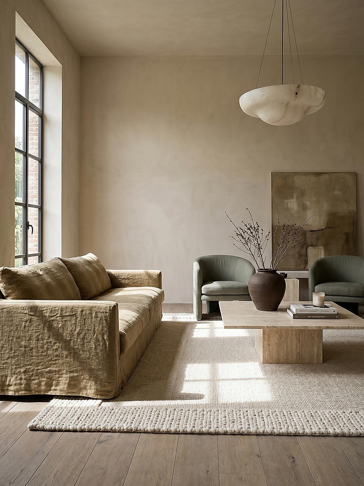 WOLLTEPPICH handgewebt CALDER, einfarbig, Beige, 120 x 170 cm - Beige, Textil (120/170cm) - KADIMA DESIGN