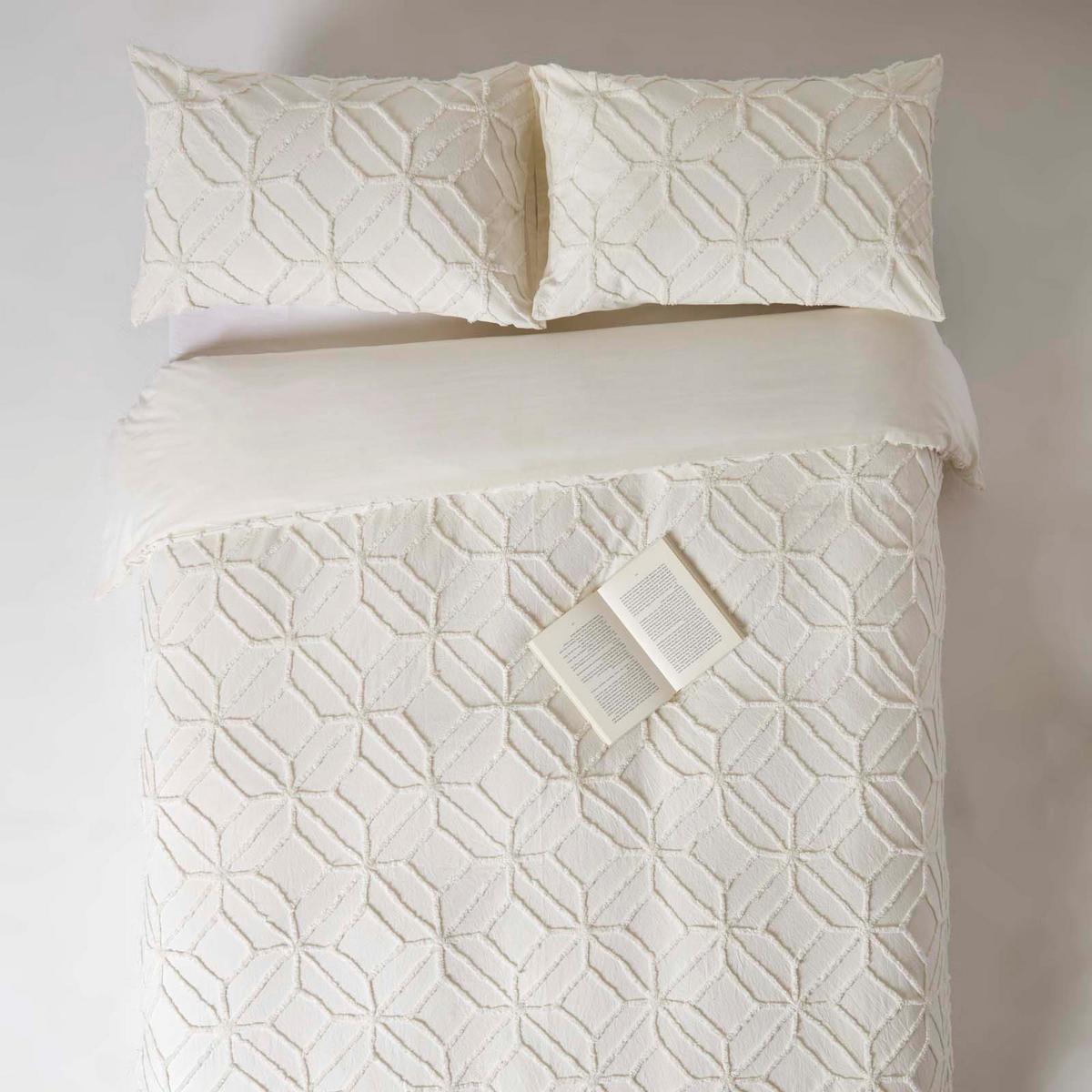 BETTWÄSCHE Perkal getuftet - Weiß, Textil (260/220cm) - Homescapes