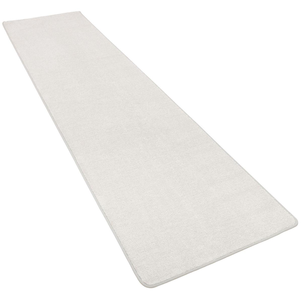 HOCHFLOR VELOURS LÄUFER TEPPICH LUNA - Hellgrau, Textil (80/320cm) - Snapstyle