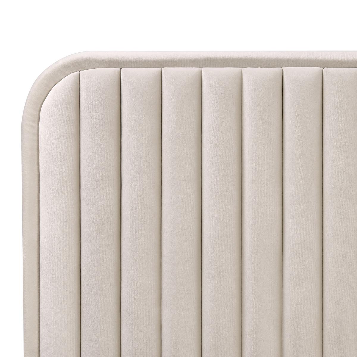 BETT mit Lattenrost 160/200 cm Beige Brin - Beige/Schwarz, Textil (160/200cm) - Beliani