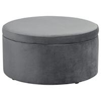KINDERHOCKER Katyushka Samtvelours graphit - Graphitfarben, Kunststoff (60/32/60cm) - 58aufmkessel