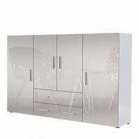 HIGHBOARD Nora Front in Sandgrau Hochglanz - Sandfarben, Holzwerkstoff (166/106/35cm) - Vladon