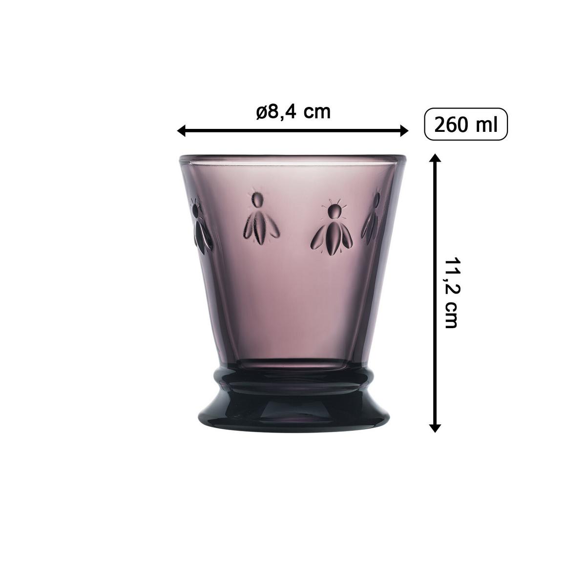 WASSERGLÄSER Biene Abeille bunt 260 ml 4er Set - Multicolor, Glas (0.26L) - La Rochère