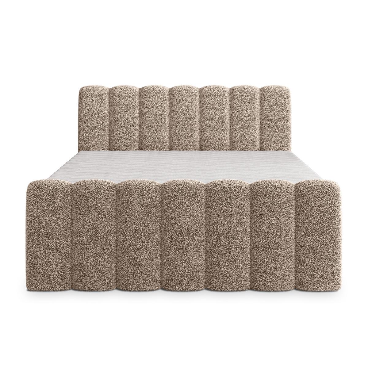 BOXBETT CELLA 140x200 cm mit Matratze und Topper - Beige - Beige, Holz (140/200cm) - MASSENO