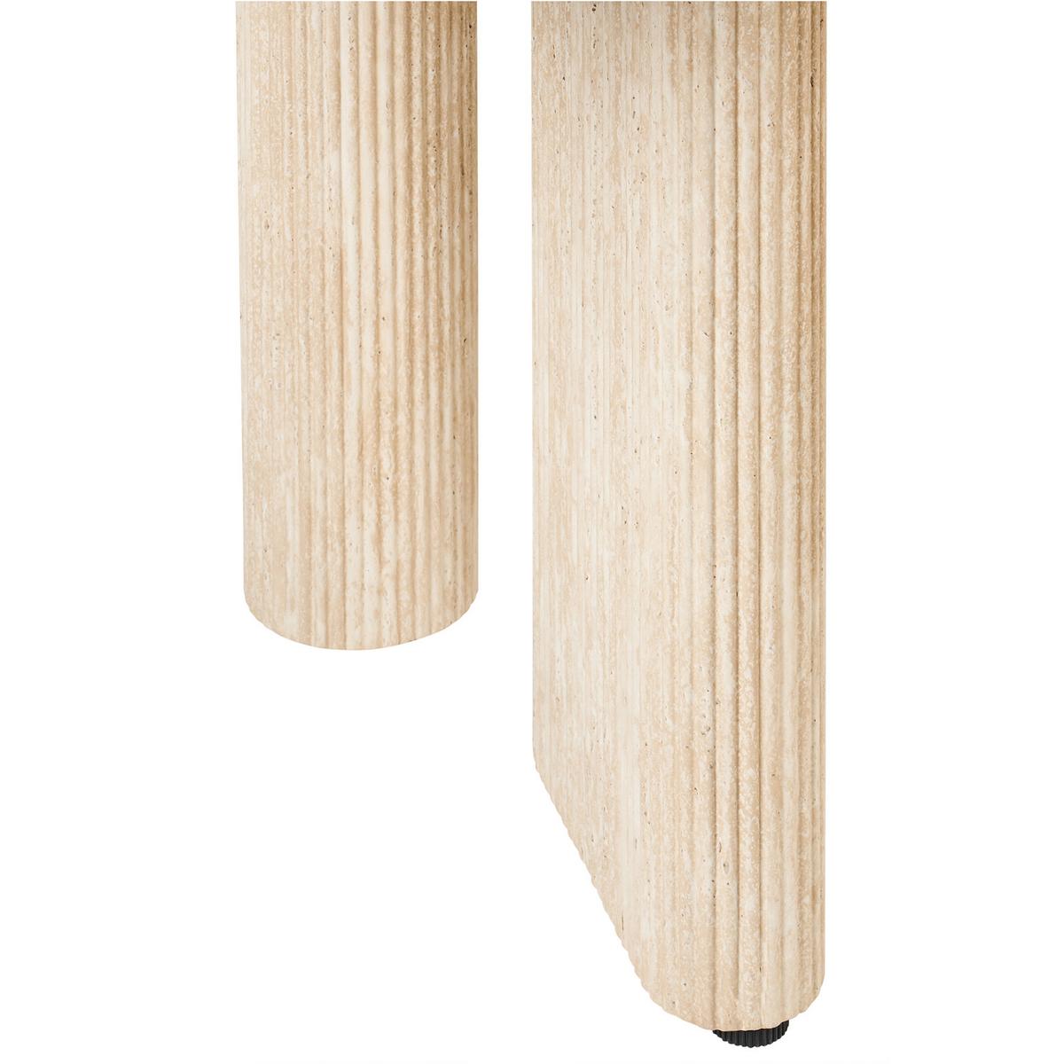ESSTISCH Travertinoptik 180/90 cm Barroy - Beige, Holzwerkstoff (180/90/76cm) - Beliani
