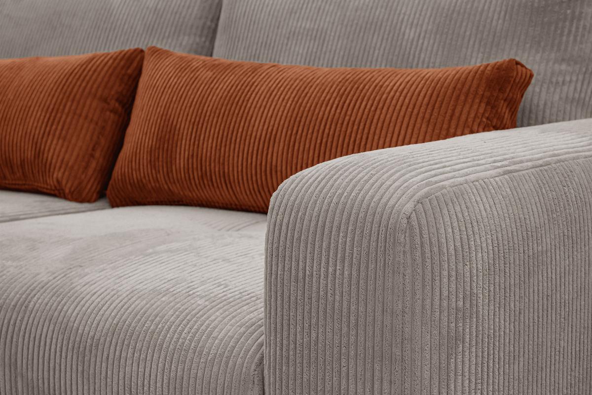 SOFA OLI 3-Sitzer, taupe - Taupe, Holz/Textil (208/91/108cm) - Wozimo