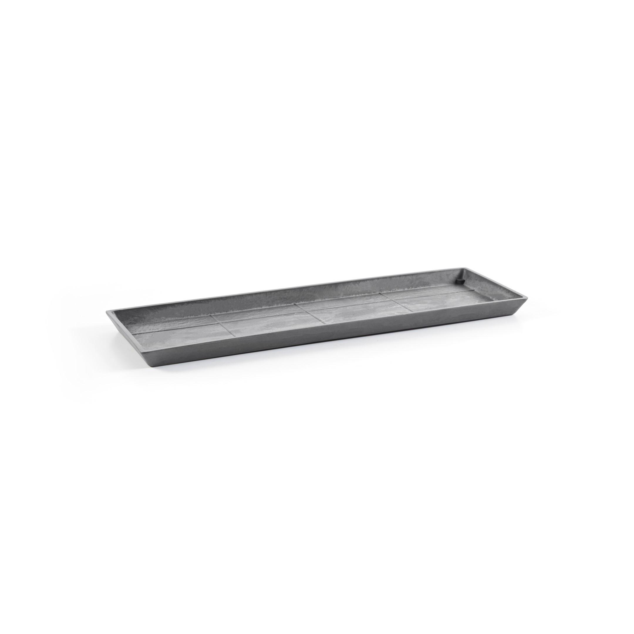 BLUMENTOPFUNTERSETZER rechteckig 53,5/15,5/3,3 cm Grau - Grau, Kunststoff (57.5/2.7cm) - Ecopots