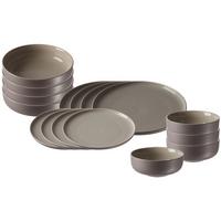 EINSTEIGER-SET Jasper taupe 16-tlg. - Taupe, Keramik (2/2/2cm) - Ritzenhoff Breker