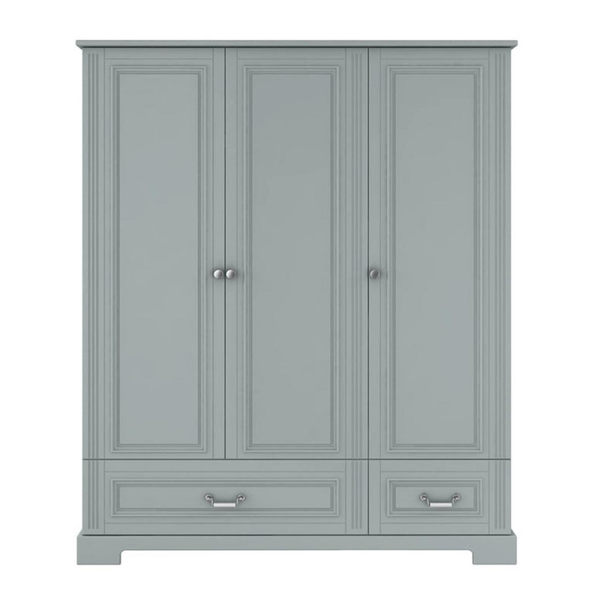 SCHRANK 3 Türen Grau - Grau, Holzwerkstoff (150/180/51cm) - Petits-meubles