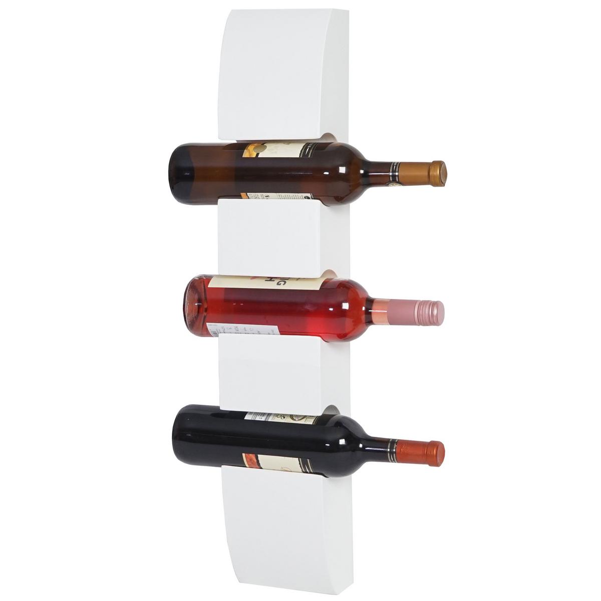 WEINREGAL MILLAU Weiß - Weiß, Holzwerkstoff (13/54/9cm) - MCW