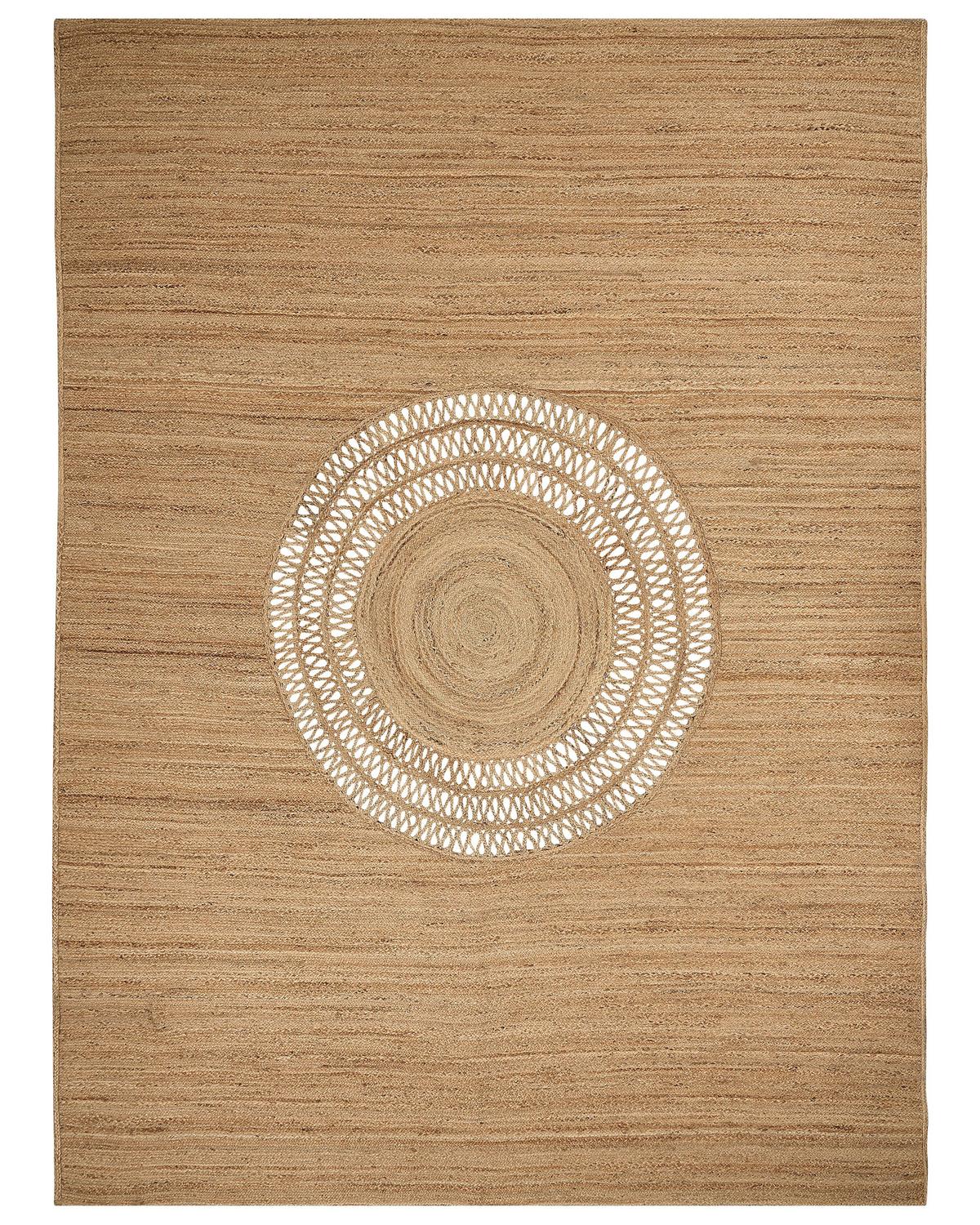 TEPPICH geflochten Beige 300/400 cm Bogazoren - Beige, Naturmaterialien (300/400cm) - Beliani