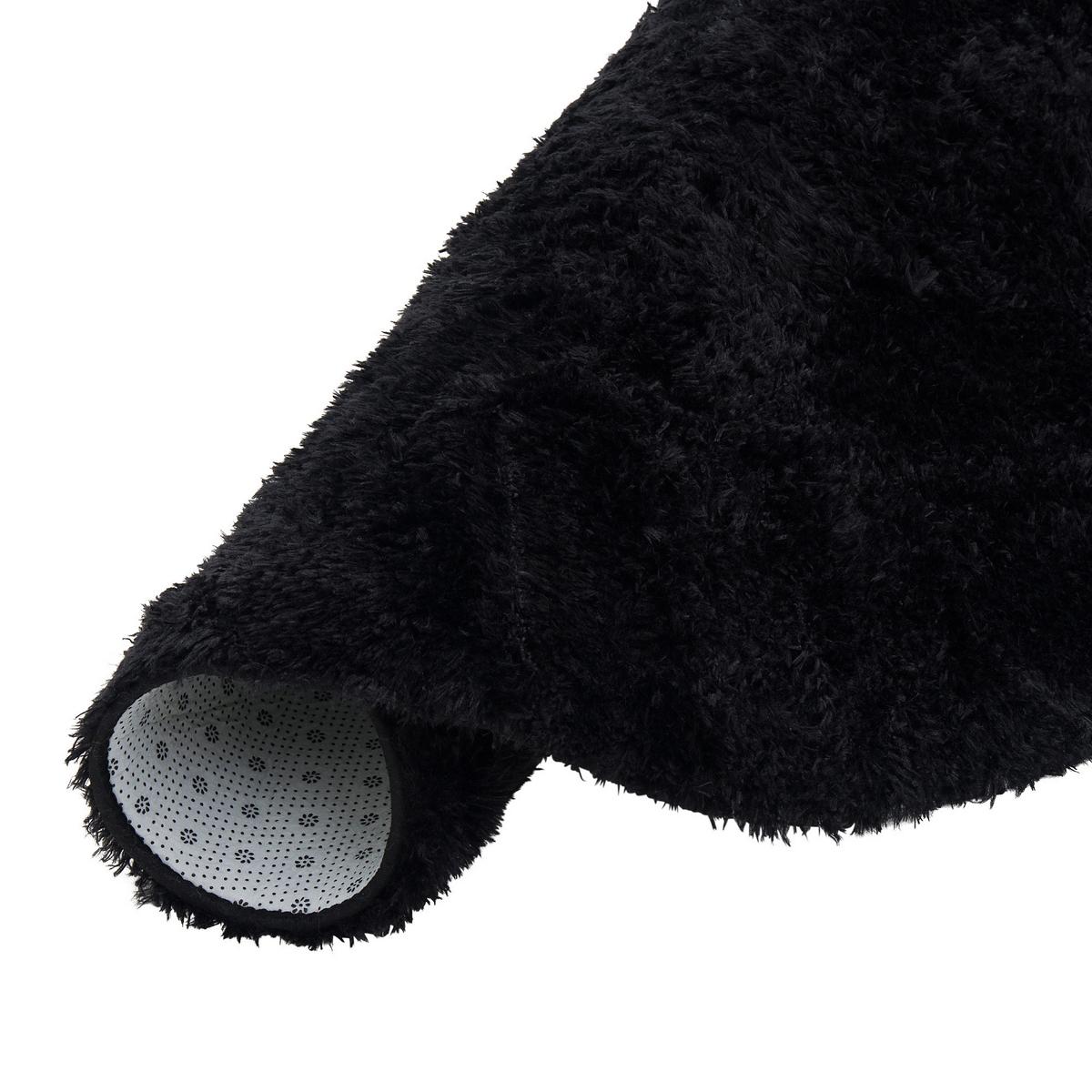 HOCHFLOR SHAGGY TEPPICH FLUFFY RUND - Schwarz, Textil (160/160cm) - Pergamon