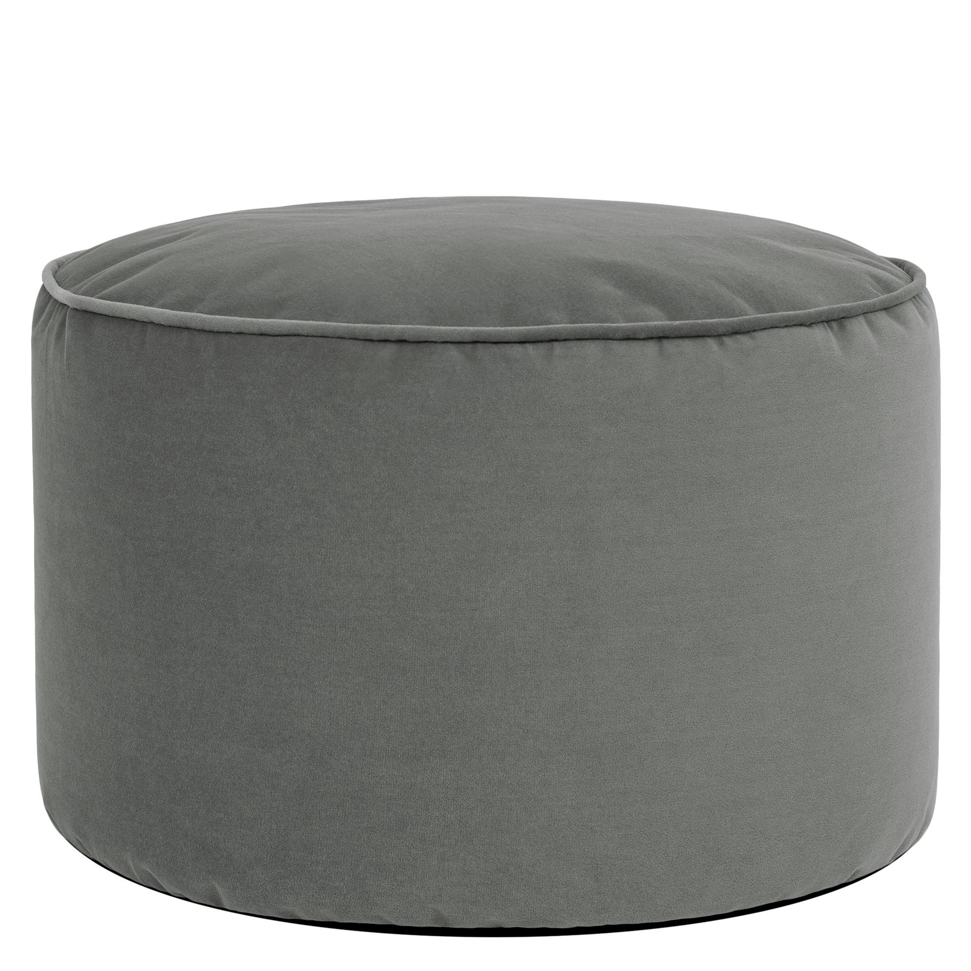 SITZPOUF Rund Milano - Grau, Textil (55/35/55cm) - icon