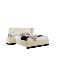 POLSTERBETT Hamilton Magic Velvet Set.4 - Creme, Holzwerkstoff/Textil (160/200cm) - Fun Möbel