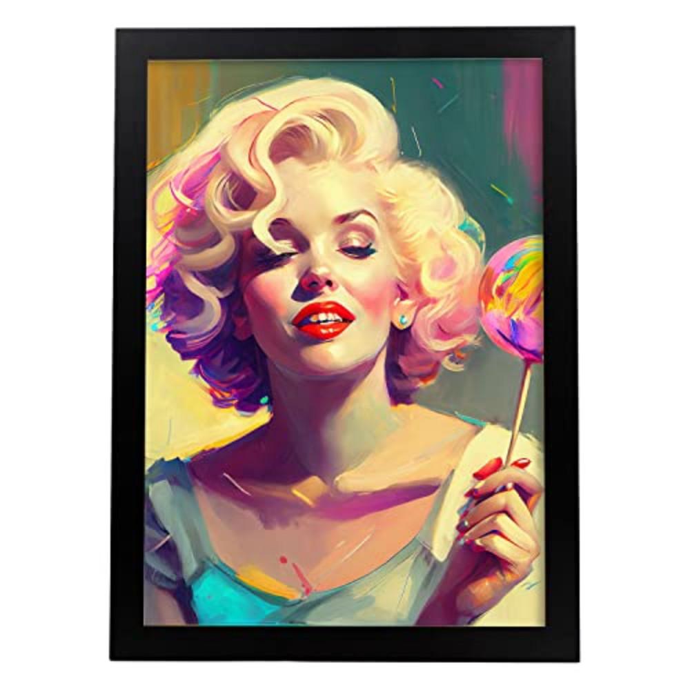 POSTER Marilyn Monroe In Voller Farbe Fotostil. A4 Rahmenlos - Klar, Papier (29.7/5/21cm) - Nacnic