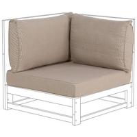 OUTDOOR-KISSENBEZUG Set Taupe Timor - Taupe, Textil (68/12cm) - Beliani