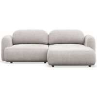 ECKSOFA Tvoya grau-beige Chenille - Taupe/Schwarz, Kunststoff/Textil (175/267cm) - Selsey