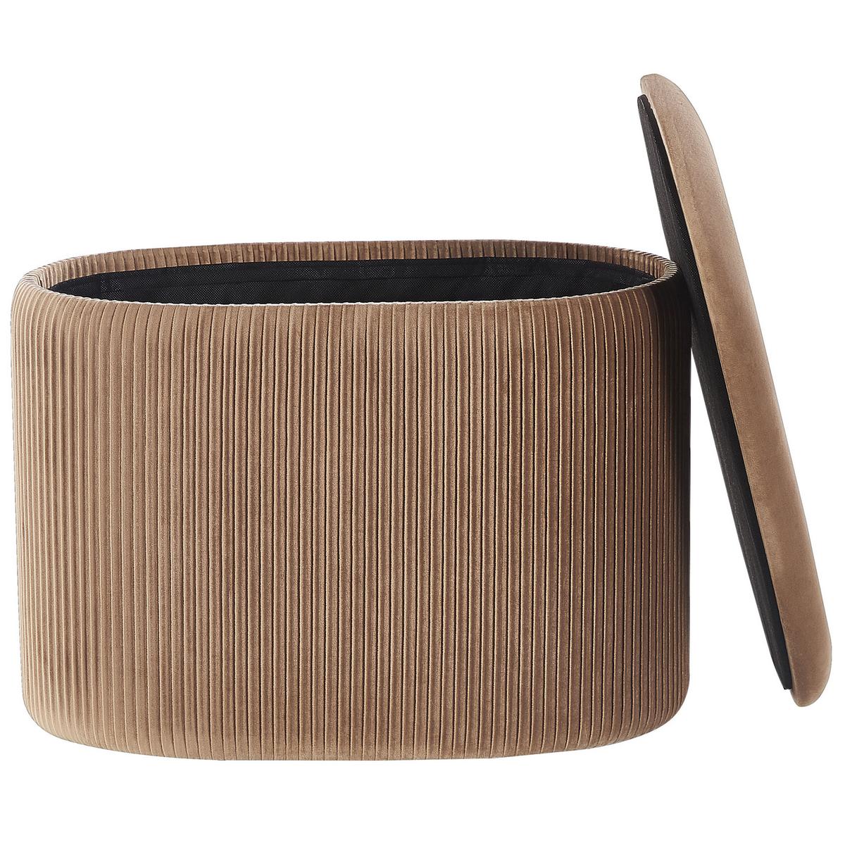 POUF Richland 35/55/41 cm - Beige, Textil (55/41/35cm) - Beliani