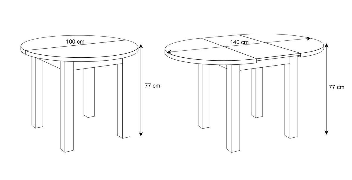 ESSZIMMER Set OLEA KASCHMIR Tisch + 4 Stühle - Kaschmir, Holzwerkstoff (100/77/100cm) - Lookway