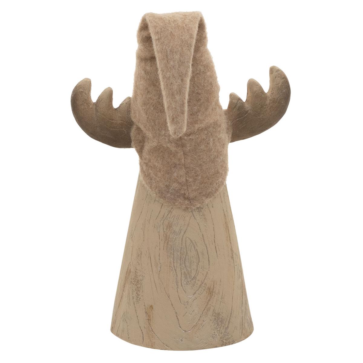 WEIHNACHTSELCH-FIGUR mit LED-Beleuchtung Weihnachtsdeko Innen höhenverstellbar 45-63 cm Braun Holzoptik - Braun, Stein (30/63/21cm) - ECD-Germany