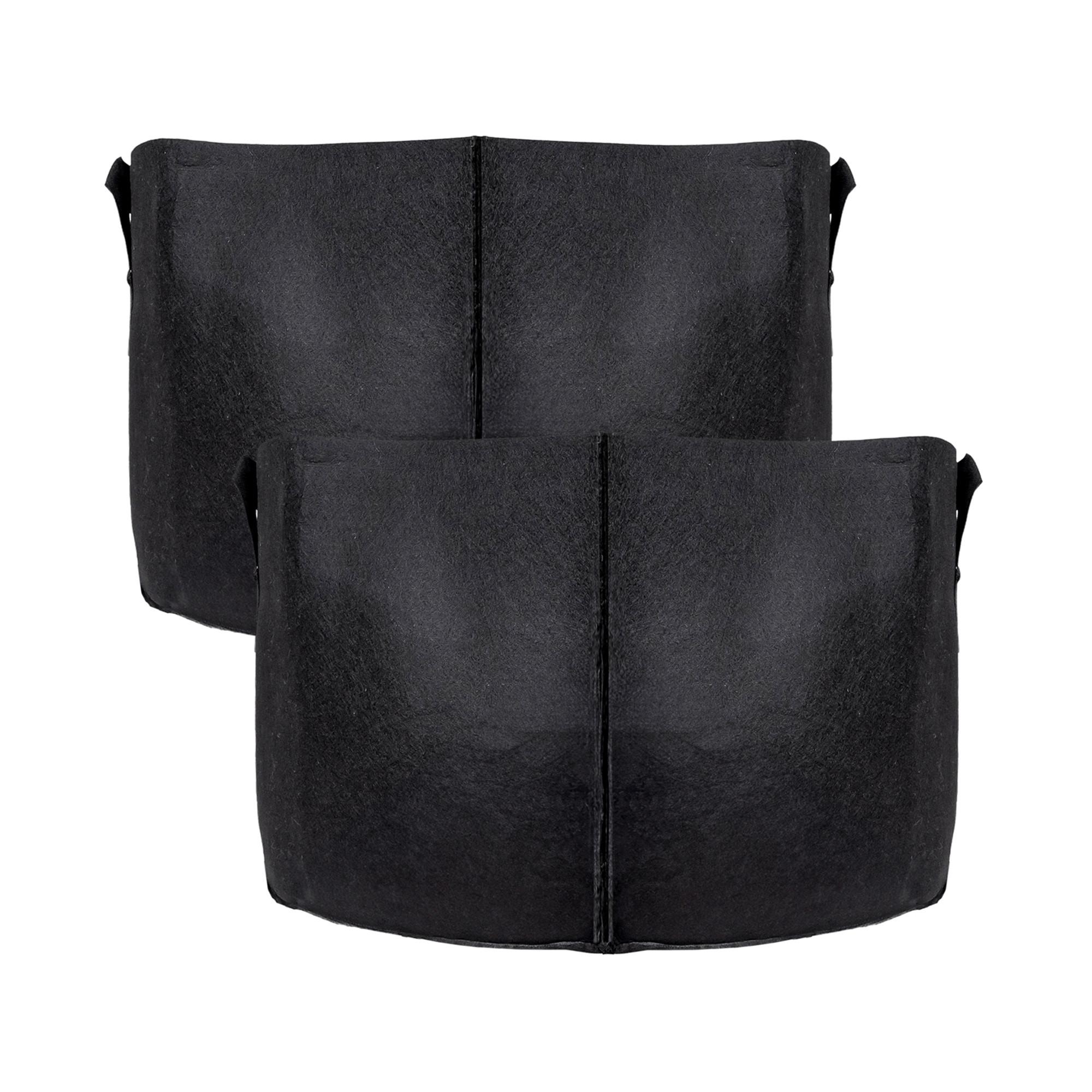 PFLANZSACK Vliesstoff 50/30 cm (2-tlg. Set) - Schwarz, Textil (30cm) - Intirilife