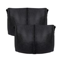 PFLANZSACK Vliesstoff 50/30 cm (2-tlg. Set) - Schwarz, Textil (30cm) - Intirilife