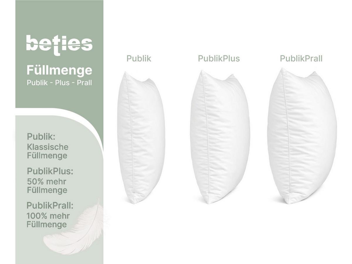 NACKENROLLE Publik Federfüllung 15/40 cm - Creme, Textil (15/40cm) - beties Heimtextil