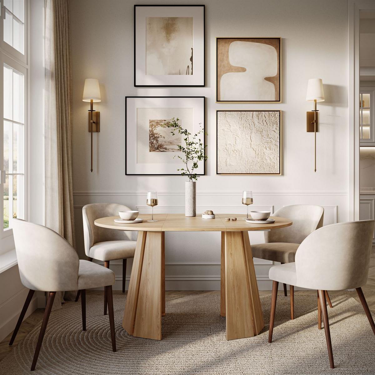 ESSTISCH SILVA ausziehbar, Naturbuche, 100-140cm - Naturfarben, Holzwerkstoff (100/100/76cm) - Lookway